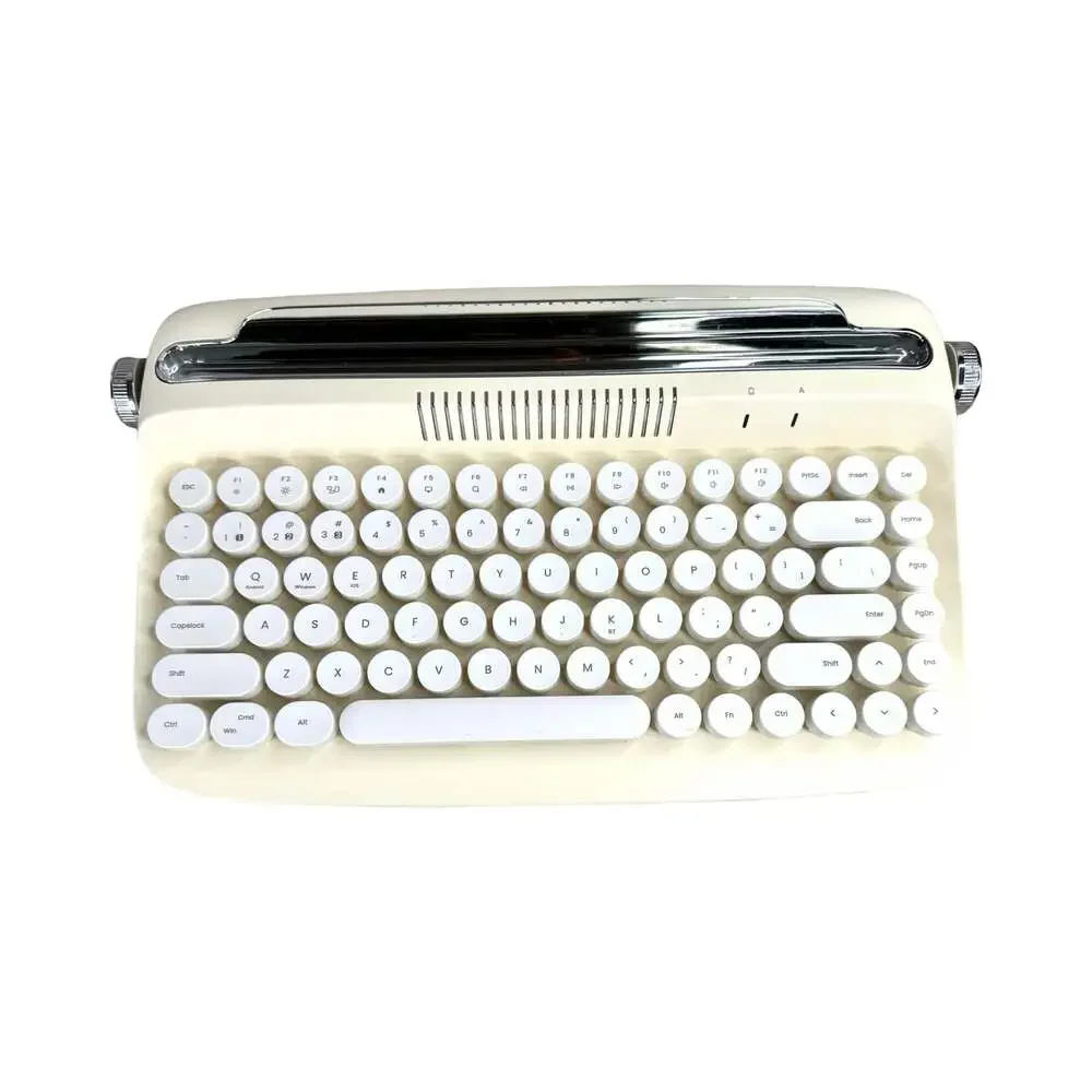 Actto & YUNZII B303 Retro Mini Bluetooth Keyboard Light Yellow
